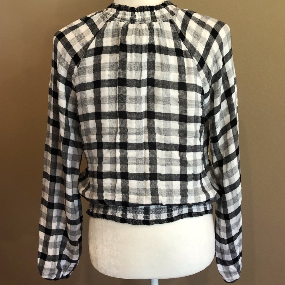Anthropology Cloth and Stone Black and White Crop Top, Size Small - Picture 2 of 6